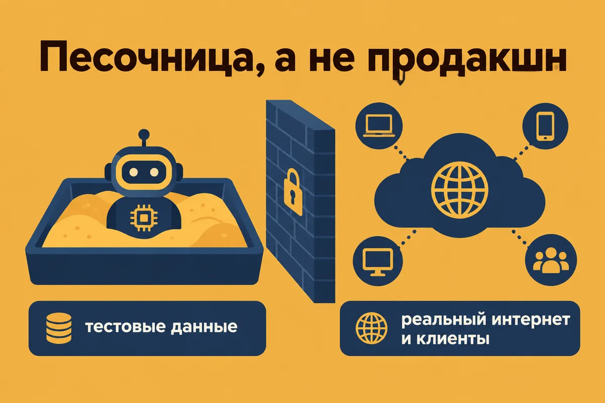 Агент в песочнице с тестовыми данными отделён стеной от реального интернета и клиентов – Нейровод, neurovod.ru